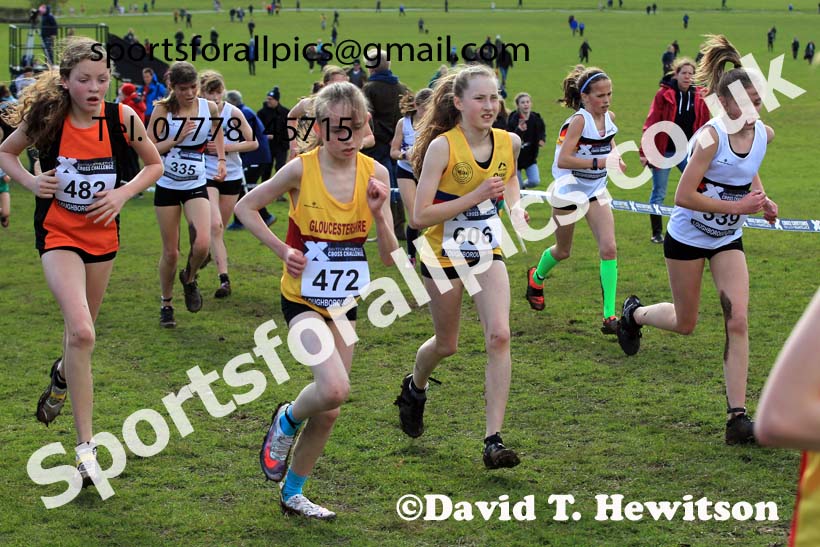 Girls Under-13s 2022 CAU Inter Counties Cross Country, Prestwold Hall, Loughborough.  Photo: David T. Hewitson/Sports for All Pics